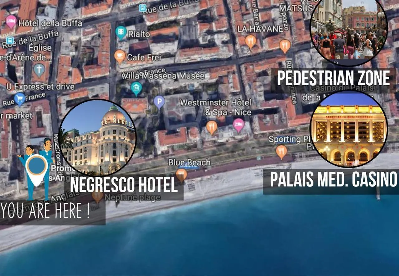 公寓 Nestor&Jeeves - Horizon Promenade - Central - Sea Front 尼斯